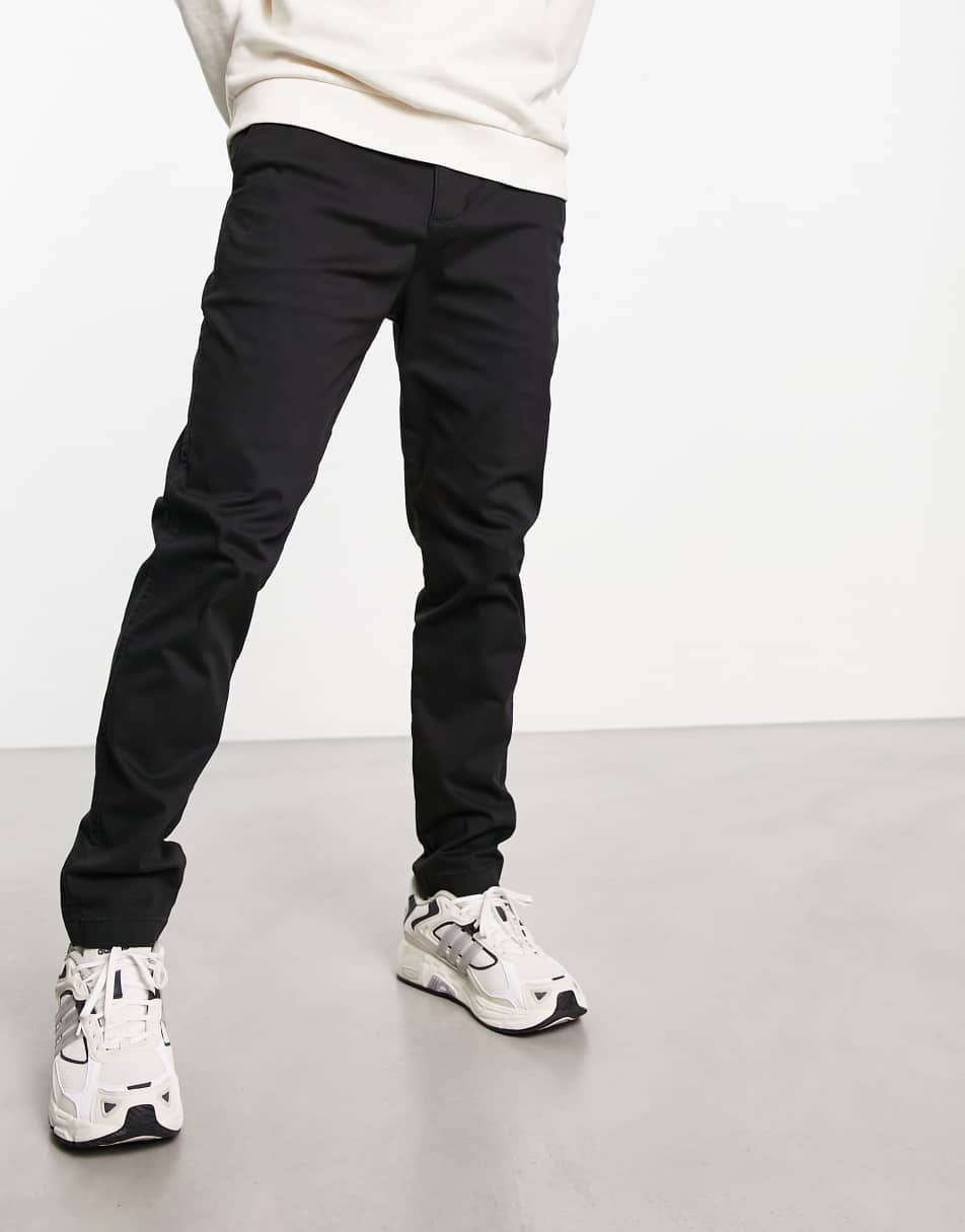 Hollister 90's slim fit chino trousers in black 2