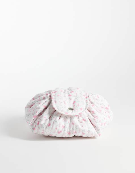 Hollister adjustable make up bag in pink floral - view 1