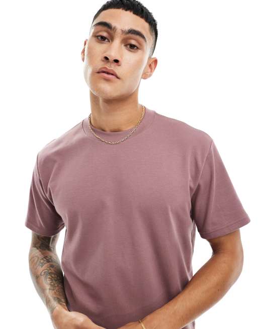 Hollister - Afkølende T-shirt i gråbrun rosa i afslappet pasform