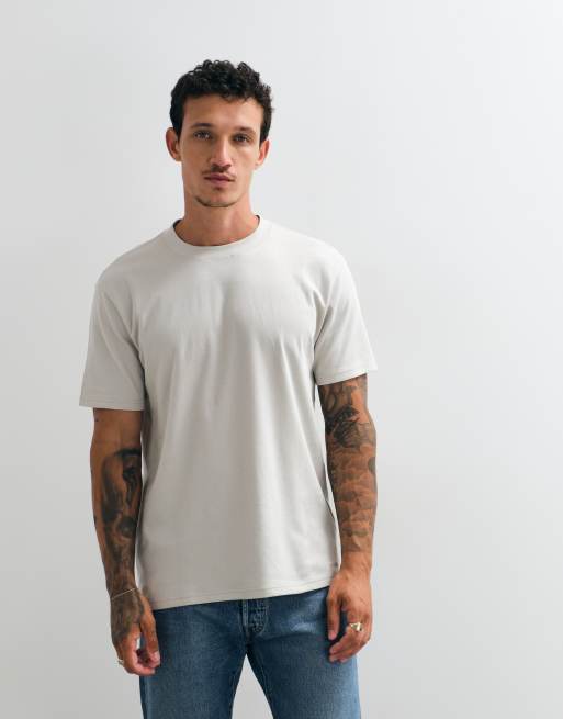 Hollister afslappet hverdags-T-shirt i lys beige