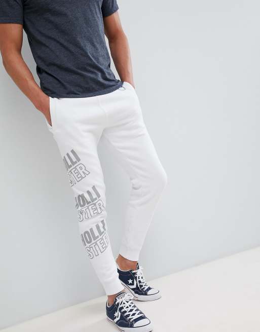 hollister sweatpants white