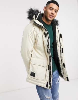 hollister faux fur lined parka