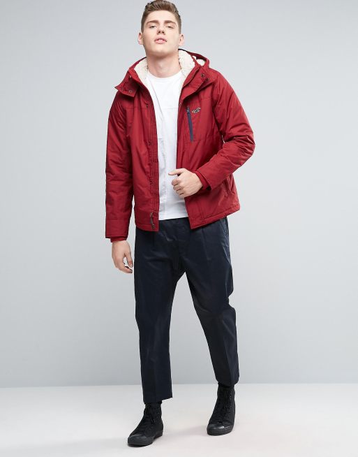 Hollister red deals jacket