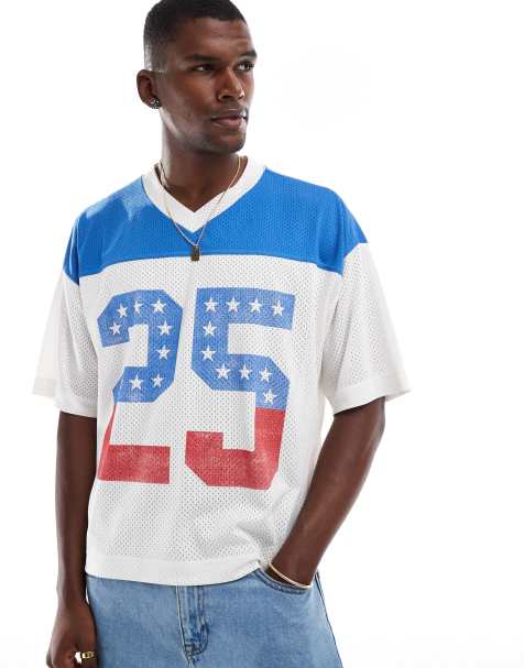 Hollister – Americana – Kurzes weites Sportoberteil in Beige mit College-Motiv in verschiedenen Farben - view 1