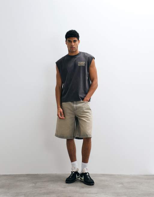 Hollister Arizona back graphic cut off tank top in black, 2 of 5