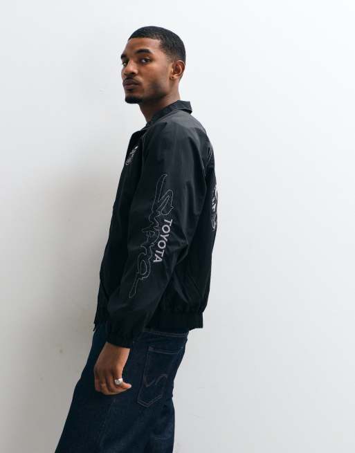 Hollister auto motocross biker jacket in black, 4 of 5