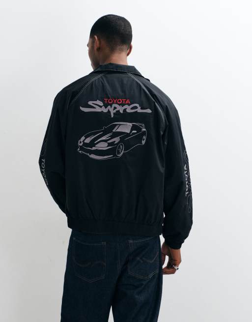 Hollister auto motorcross biker jacket in black, 2 of 5