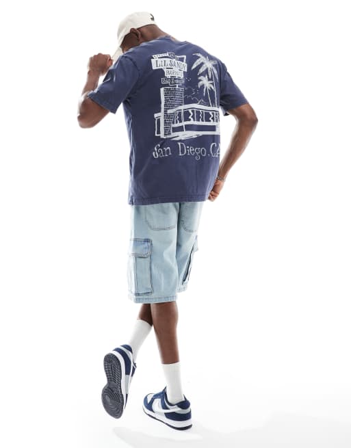Hollister back graphic T-shirt in navy