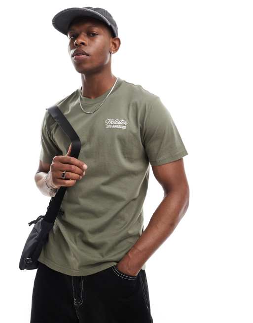 Olive green hollister shirt hotsell