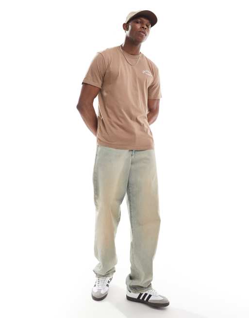 Hollister back print t-shirt in tan, 4 of 4
