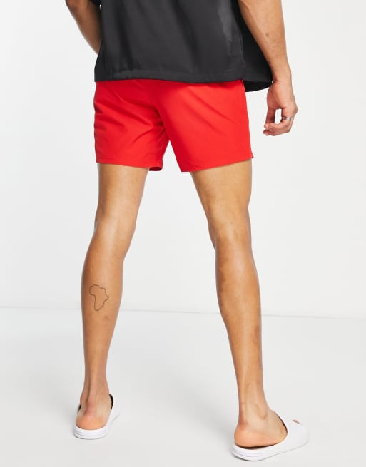 Hollister - Badeshorts med tekstlogo i rød, 2 af 4