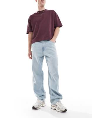 Hollister Hollister baggy 5 pocket jean in light blue