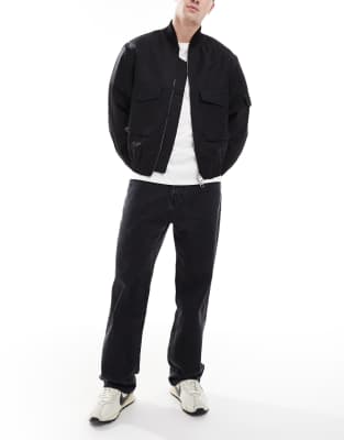 Hollister Hollister baggy 5 pocket jeans in black