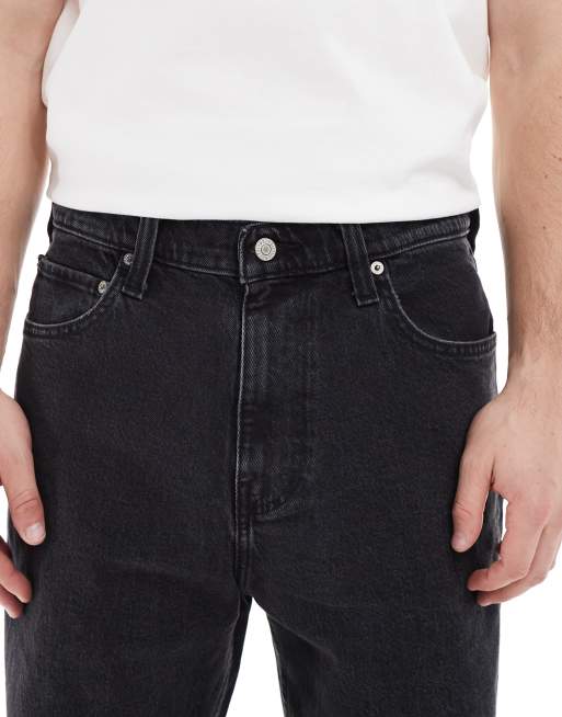 Hollister baggy 5-pocket jeans in black, 5 of 5