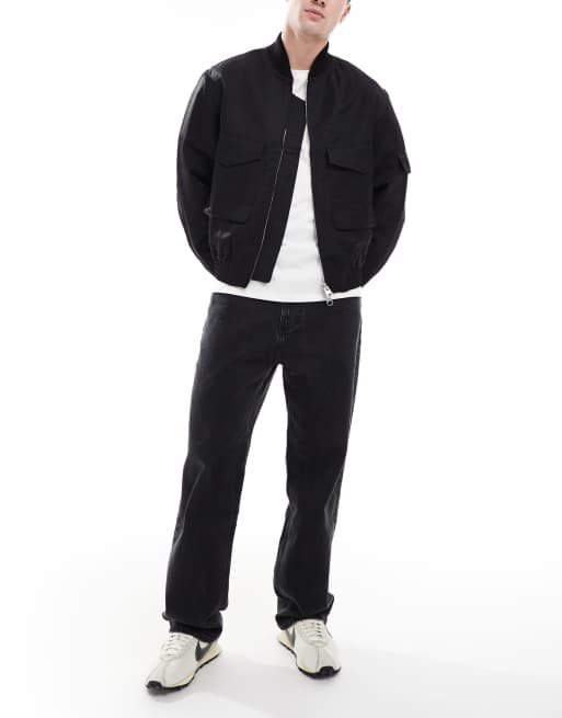 Hollister - Baggy 5-pocket jeans in zwart
