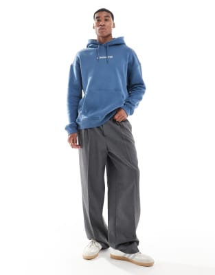 Hollister Baggy 90s Motif Back Sweat Top In Blue