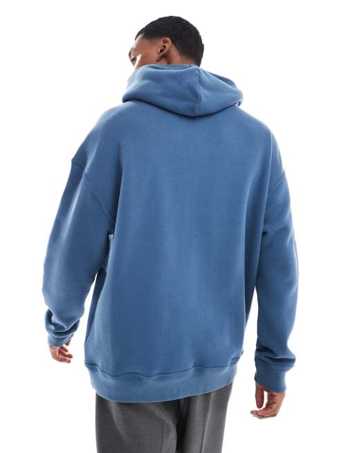 Hollister baggy 90s motif back sweat top in blue