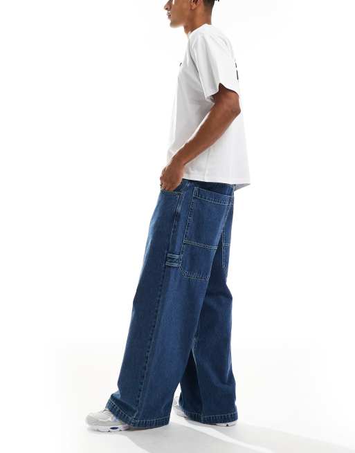 Hollister baggy big jeans in light blue wash