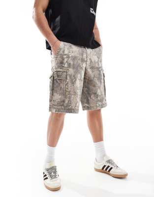Hollister Hollister baggy cargo shorts in camoflauge-Green