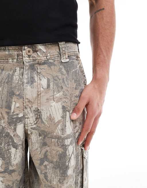 Hollister baggy cargo shorts in camouflage | ASOS