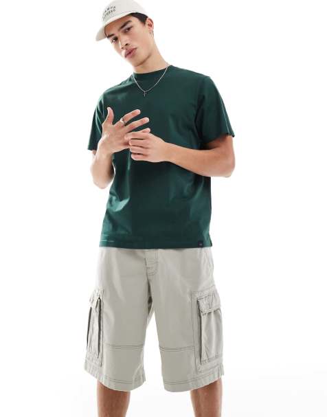 Hollister baggy cargo shorts in khaki - view 1