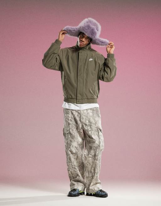 Hollister - Baggy cargobroek met hoge taille in camouflageprint