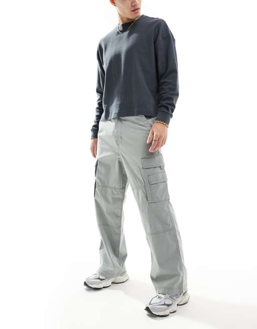 Hollister baggy carpenter pants in grey