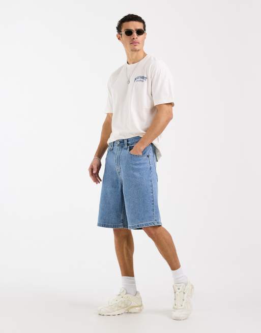 Hollister - Baggy denim short in middenblauwe wassing, 2 van 5