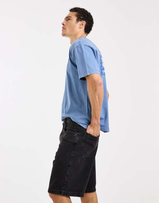 Hollister - Baggy denim short in zwart, 3 van 5