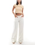[Hollister] Hollister baggy drawstring pants in beige-Neutral XL BEIGE