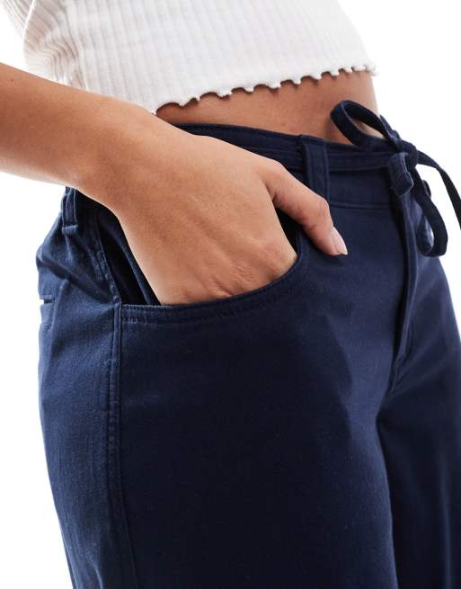 Hollister navy blue pants outlet