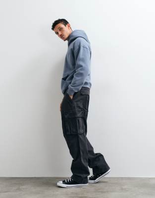 Hollister Baggy Fit Cargo Pants In Black