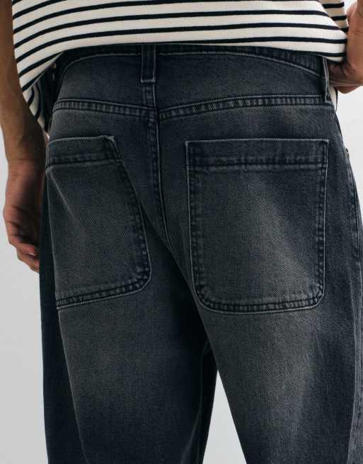 Hollister baggy fit jeans in washed gray, 4 of 5
