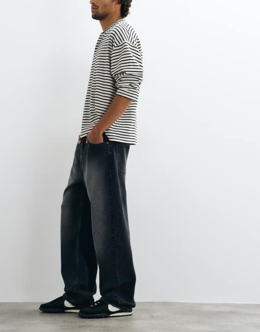 Hollister baggy fit jeans in washed grey, 1 of 5