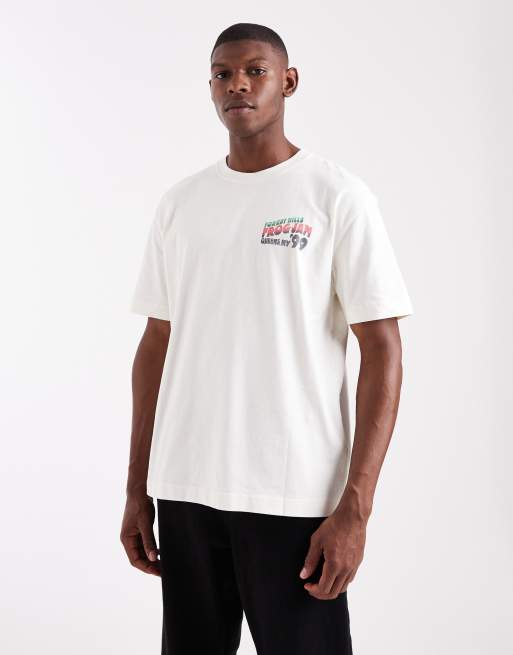 Hollister baggy fit short sleeve graphic t-shirt in white, 3 of 5