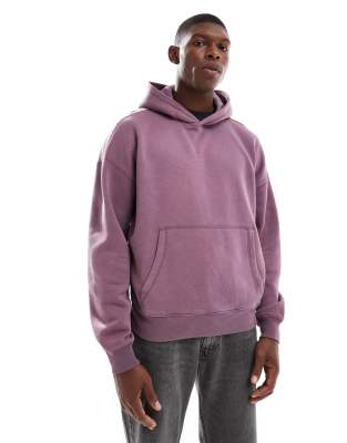 Hollister Baggy Front Pocket Hoodie In Purple