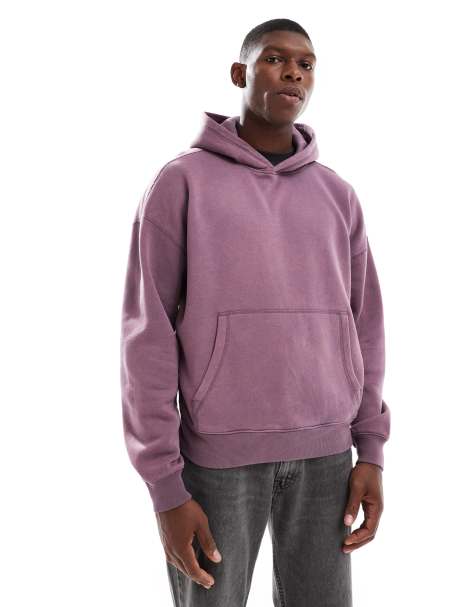 Hollister baggy front pocket hoodie in pink - view 1