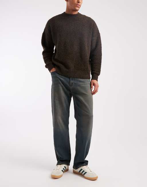 Hollister - Baggy jeans met 5 zakken en donkere bleekwassing