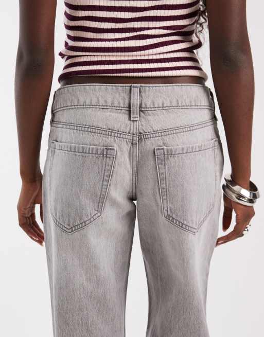 Hollister Baggy-Jeans mit sehr niedrigem Bund in Hellgrau, 5 von 5