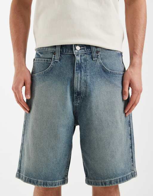 Hollister baggy jorts in dark blue wash, 2 of 5