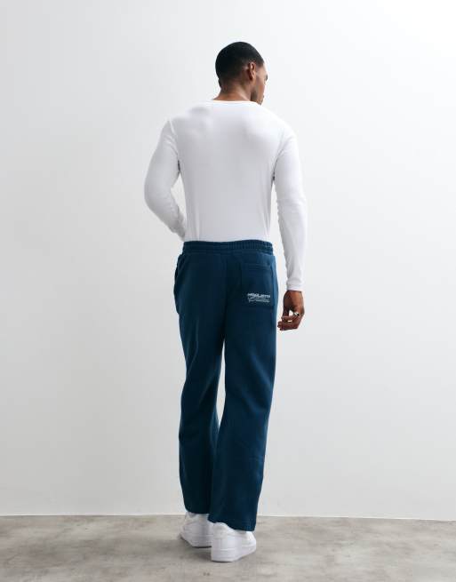 Hollister baggy lavtaljede joggingbukser i navy, 2 af 5
