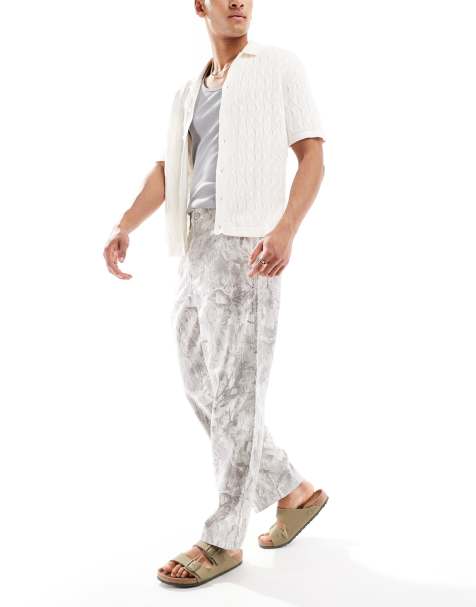 Hollister - Baggy linnen broek in camouflage - view 1
