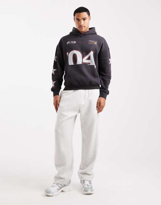 Hollister baggy open cuff joggers in grey, 2 of 5