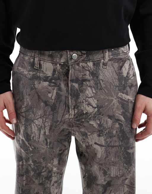 Hollister baggy panel detail jean in camo