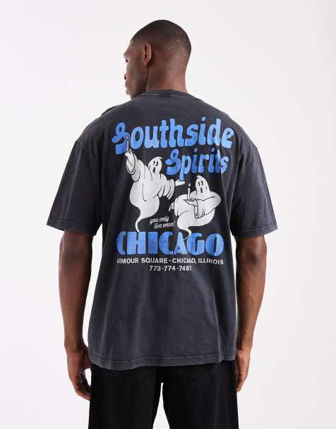 Hollister baggy short sleeve ghost graphic t-shirt in black