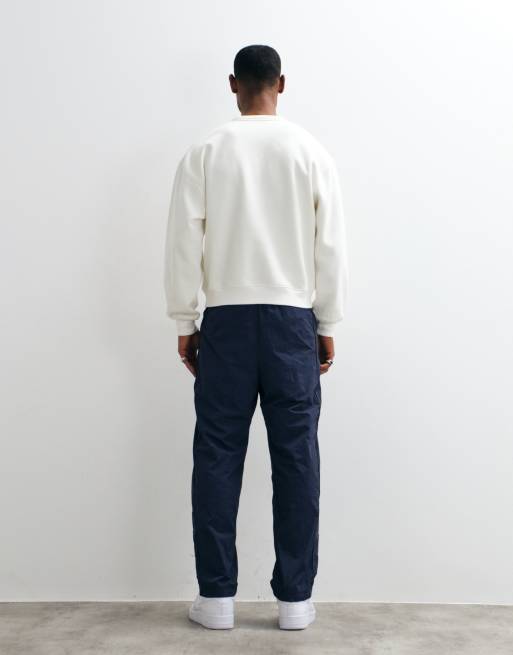 Hollister baggy side graphic track pant in navy, 5 of 5