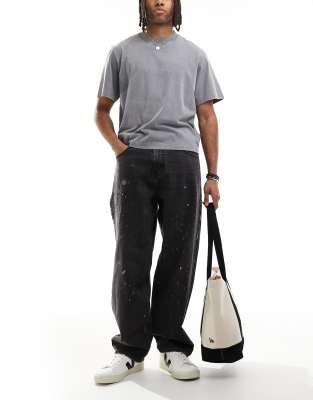 Hollister Hollister baggy skater jean in washed black