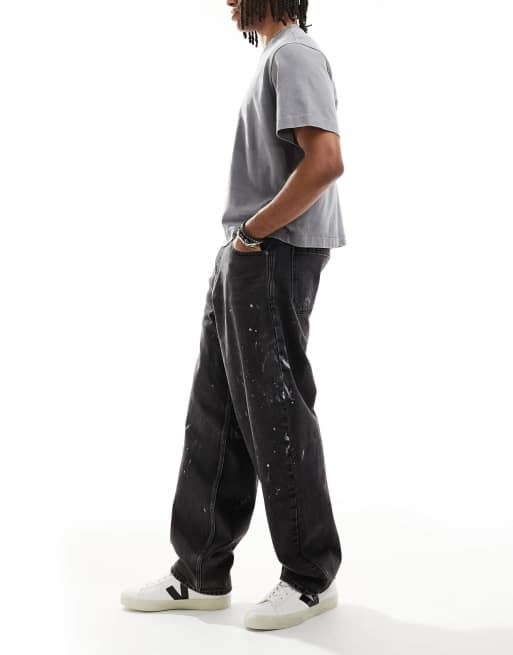 Hollister baggy skater jean in washed black, 2 of 5
