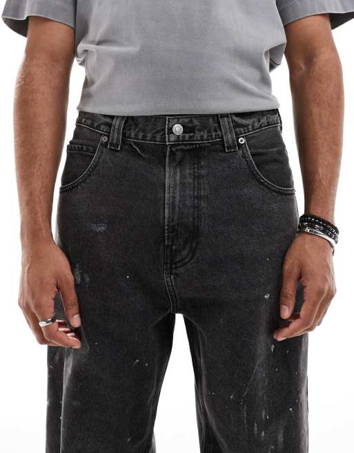 Hollister baggy skater jean in washed black, 5 of 5