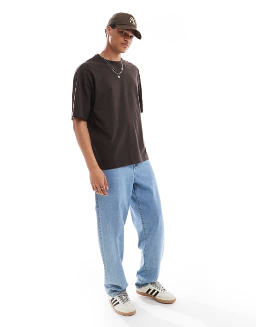 Hollister baggy t-shirt in brown, 2 of 4
